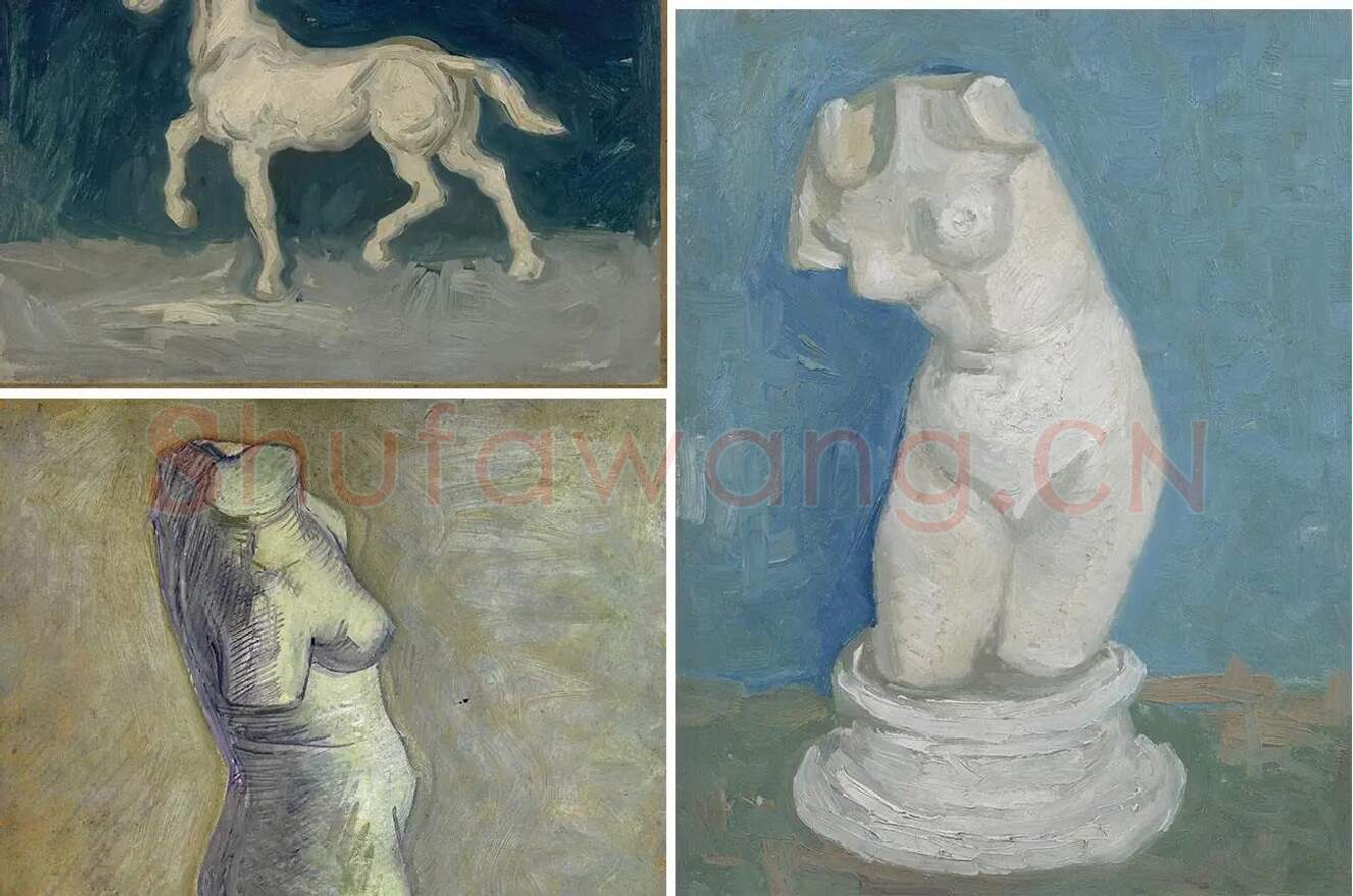 梵高石膏模型油画静物写生_04