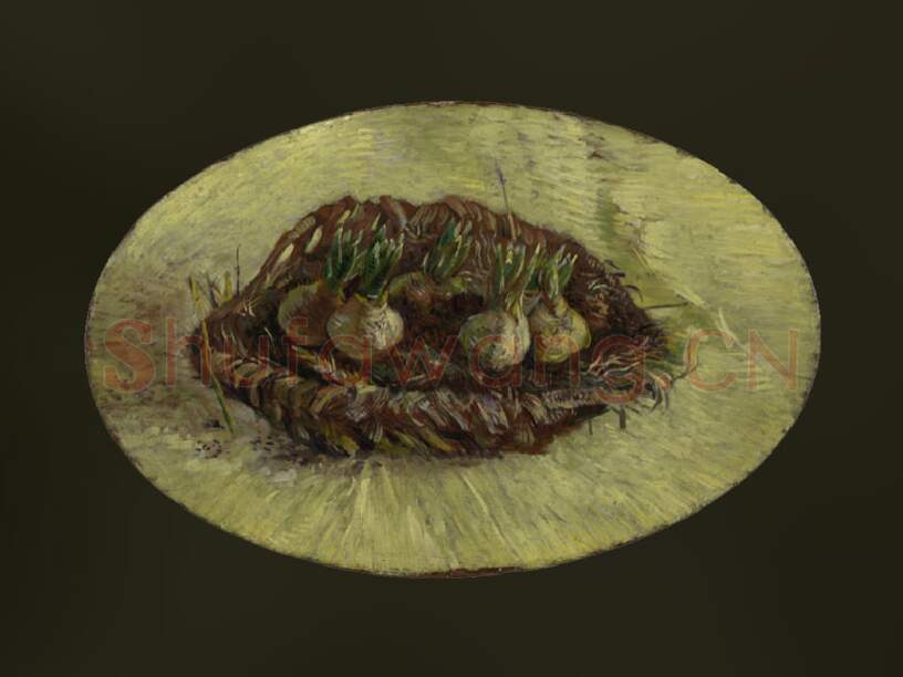 梵高油画《一篮子风信子球茎》