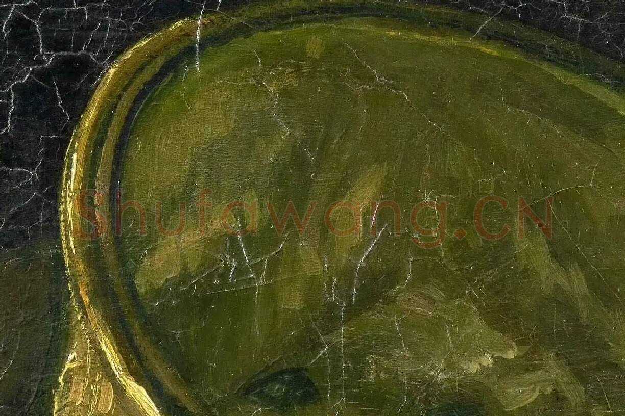 梵高作品《铜锅和壶与土豆的静物》局部细节 (2)