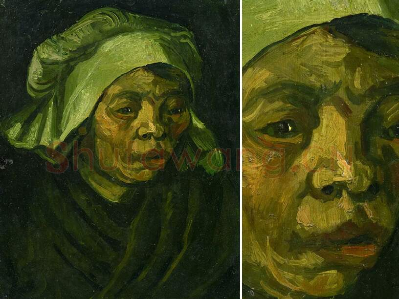 梵高油画头像习作《一个中年农妇的头像》