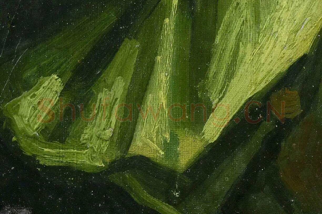 梵高油画头像《一个中年农妇的头像》局部 (4)