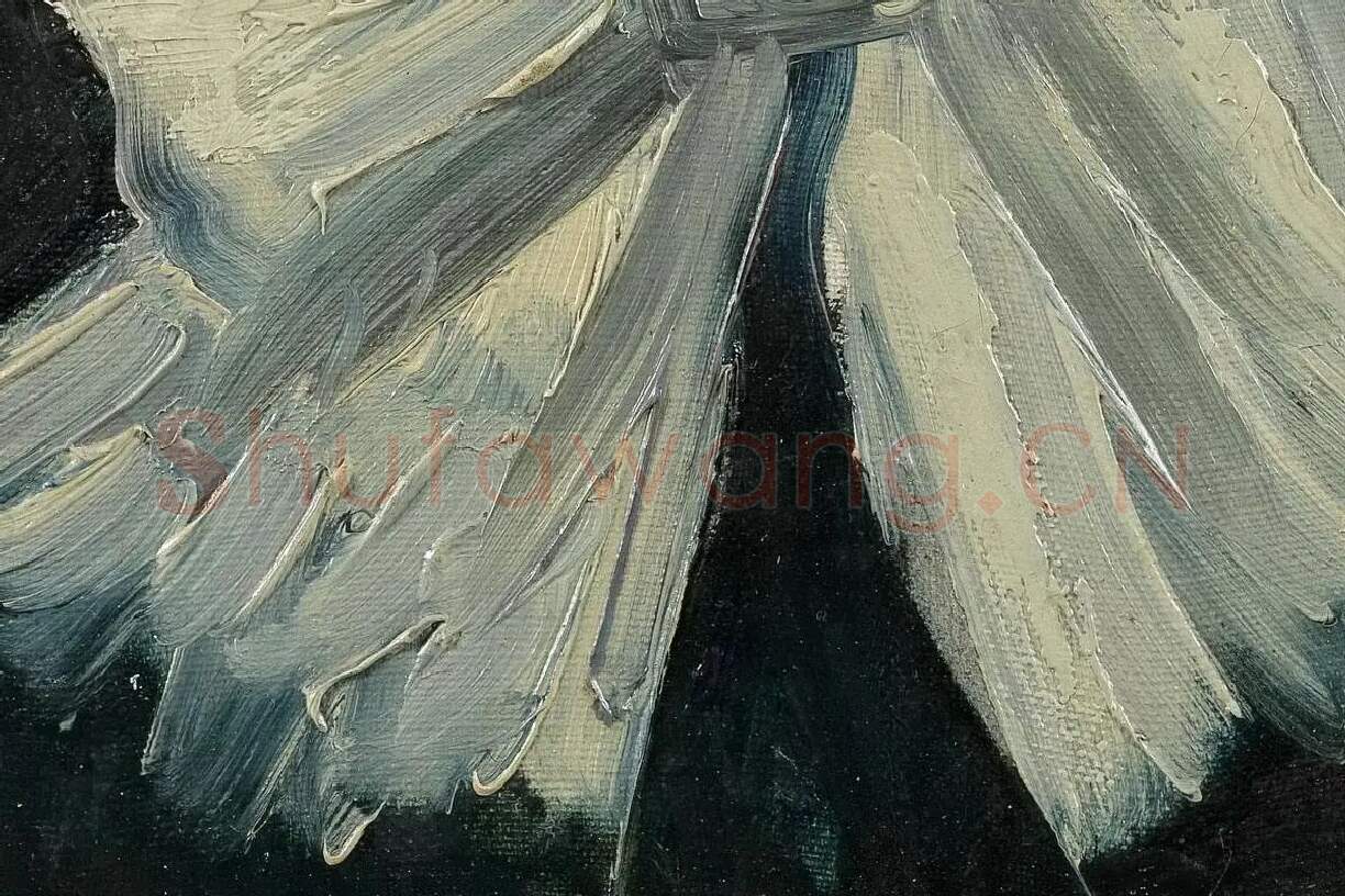 梵高油画头像《老年妇女头像》局部 (4)