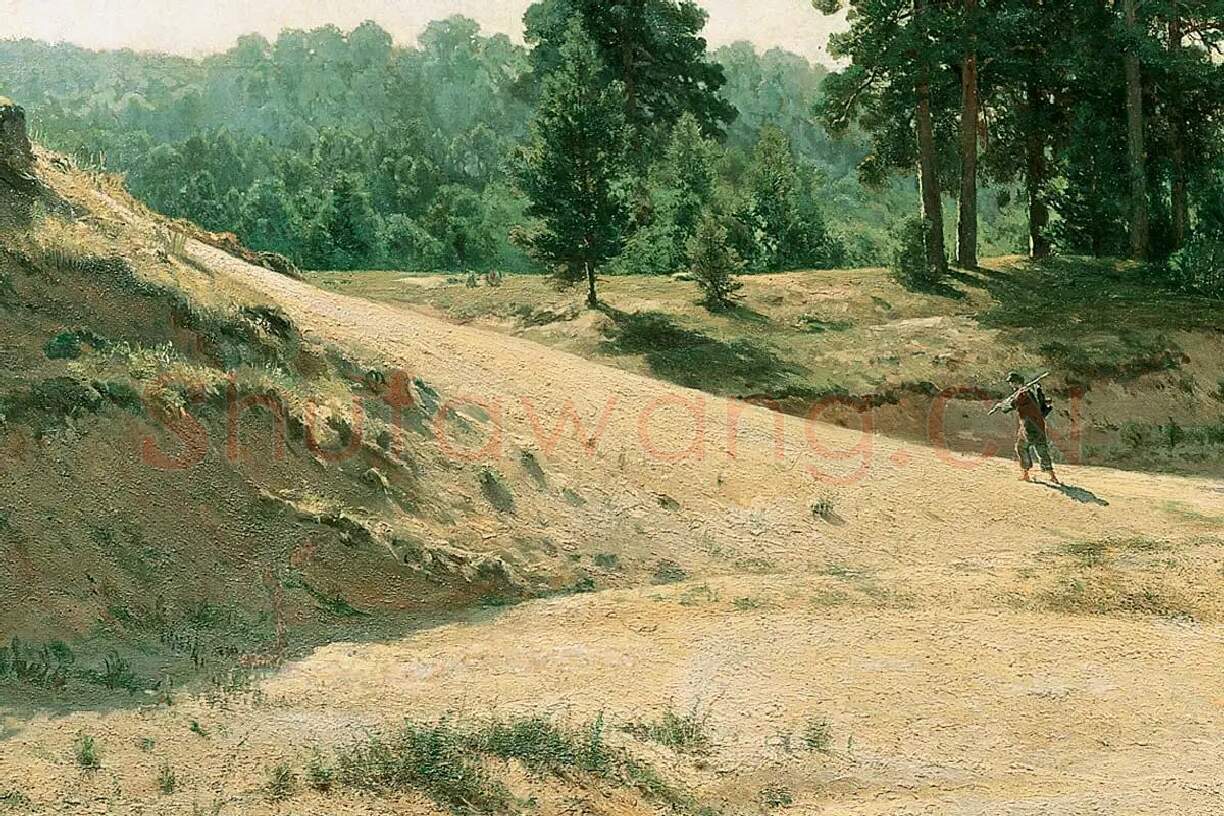 希施金风景画《沙地的树》局部 (3)