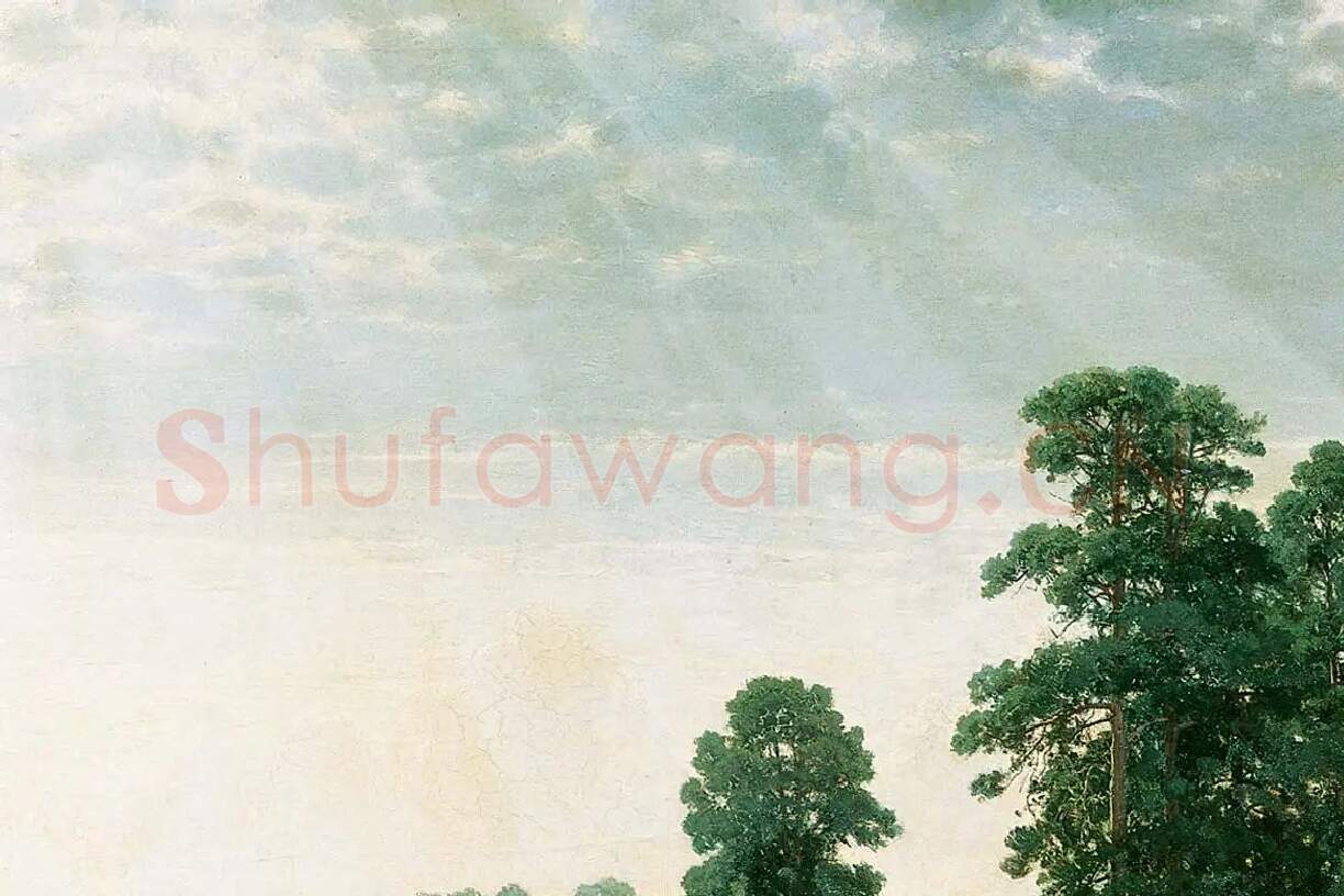 希施金风景画《沙地的树》局部 (4)