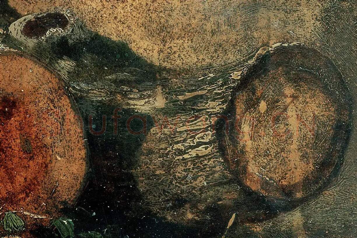 希施金作品《砍伐的桦树》局部 (1)