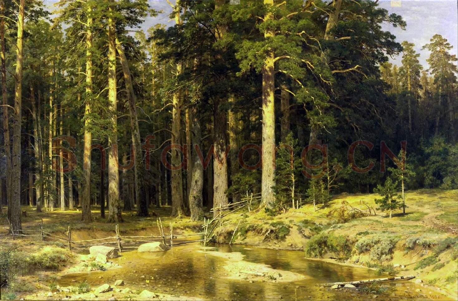 希施金油画森林风景画作品