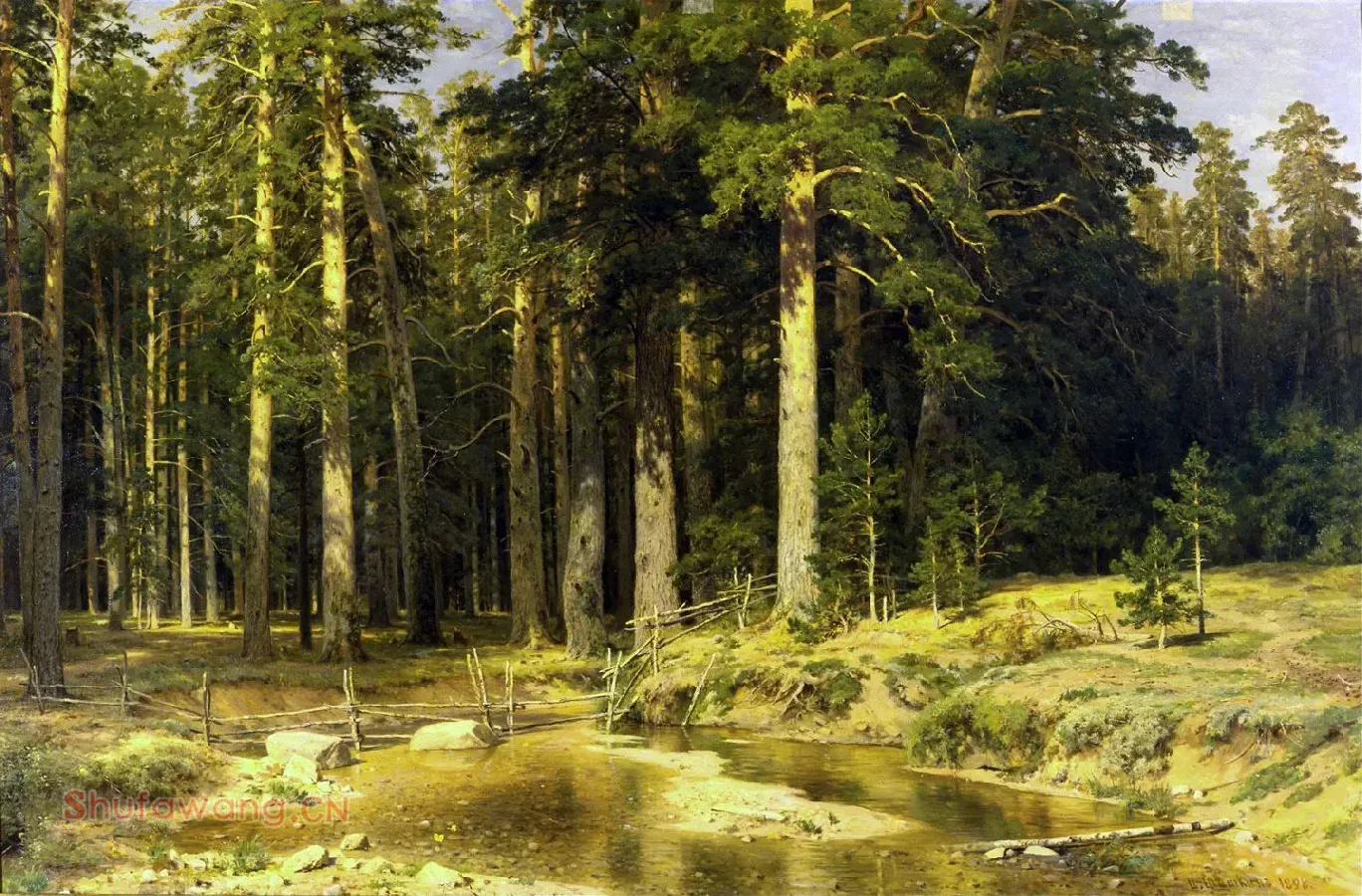 希施金油画森林风景画作品