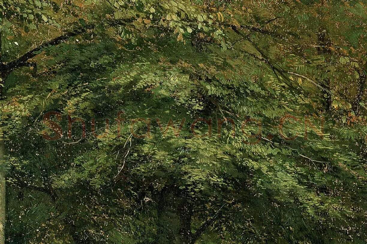 希施金油画林场的树林风景局部 (4)