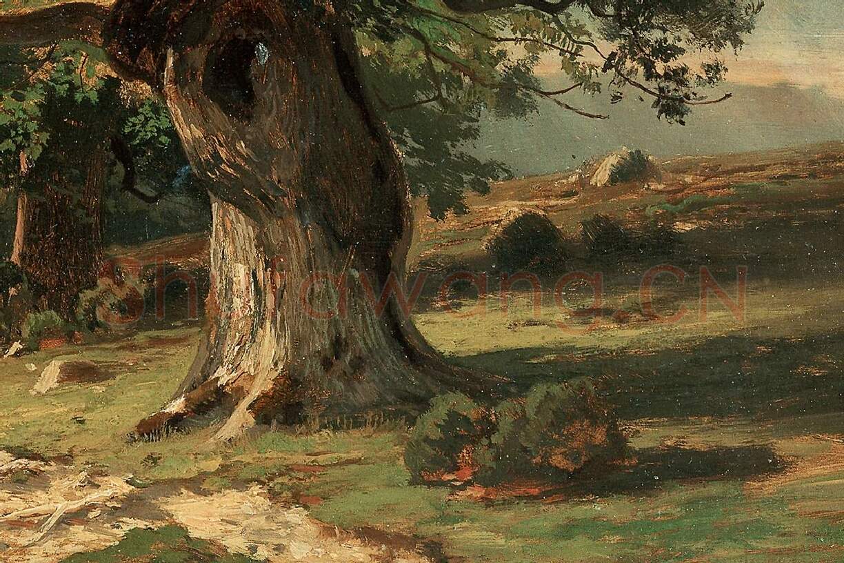 希施金风景画《苍老的橡树》局部 (4)