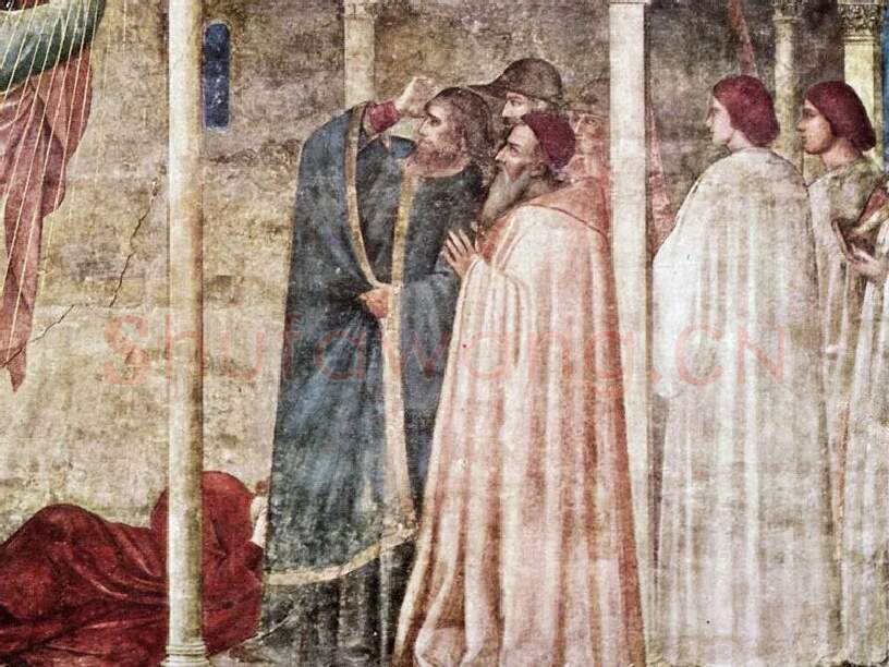 乔托壁画作品《布道者升天》局部 (3)