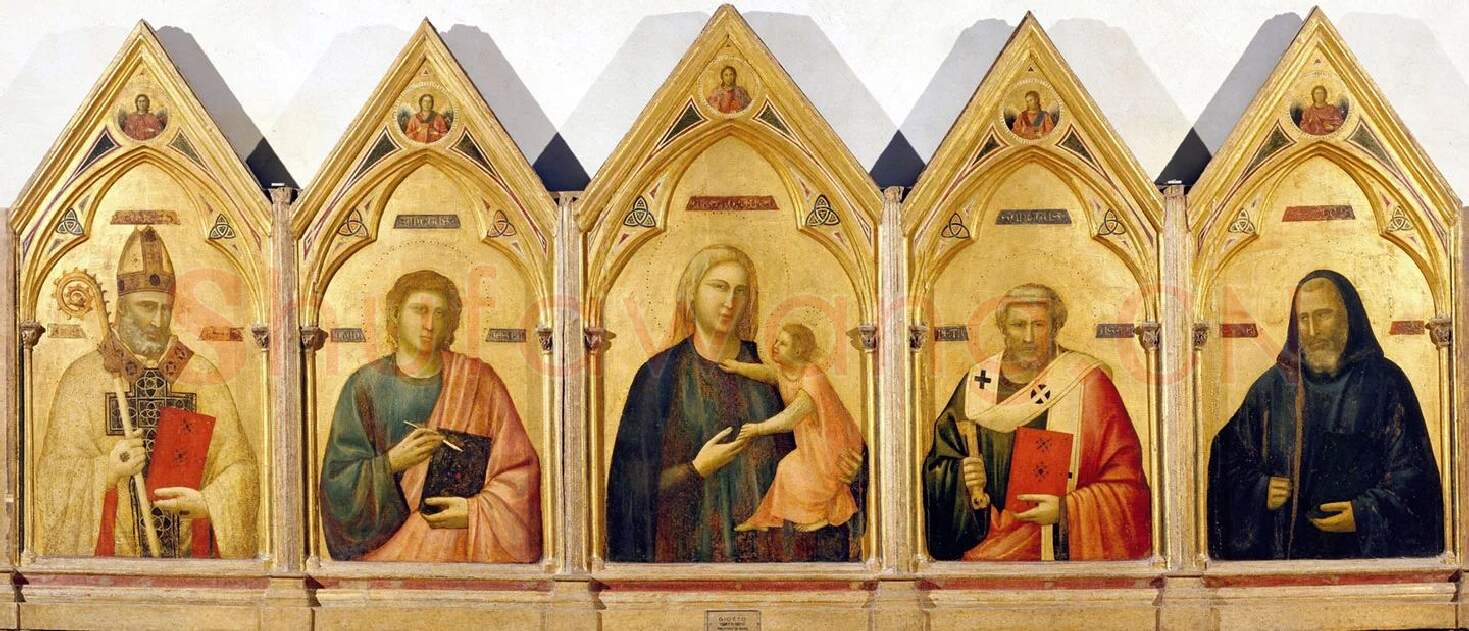 乔托蛋彩画《巴迪亚多联祭坛画》高清大图