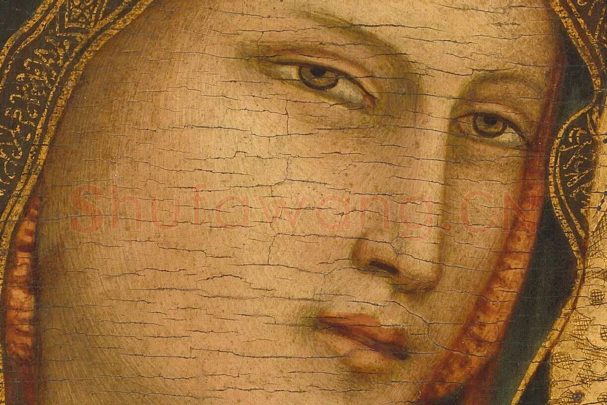 乔托作品《圣母子》高清大图局部 (1)