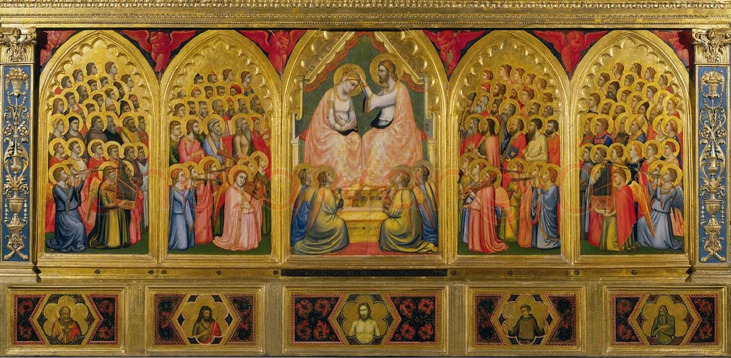 文艺复兴“乔托”作品 多联祭坛画高清图片