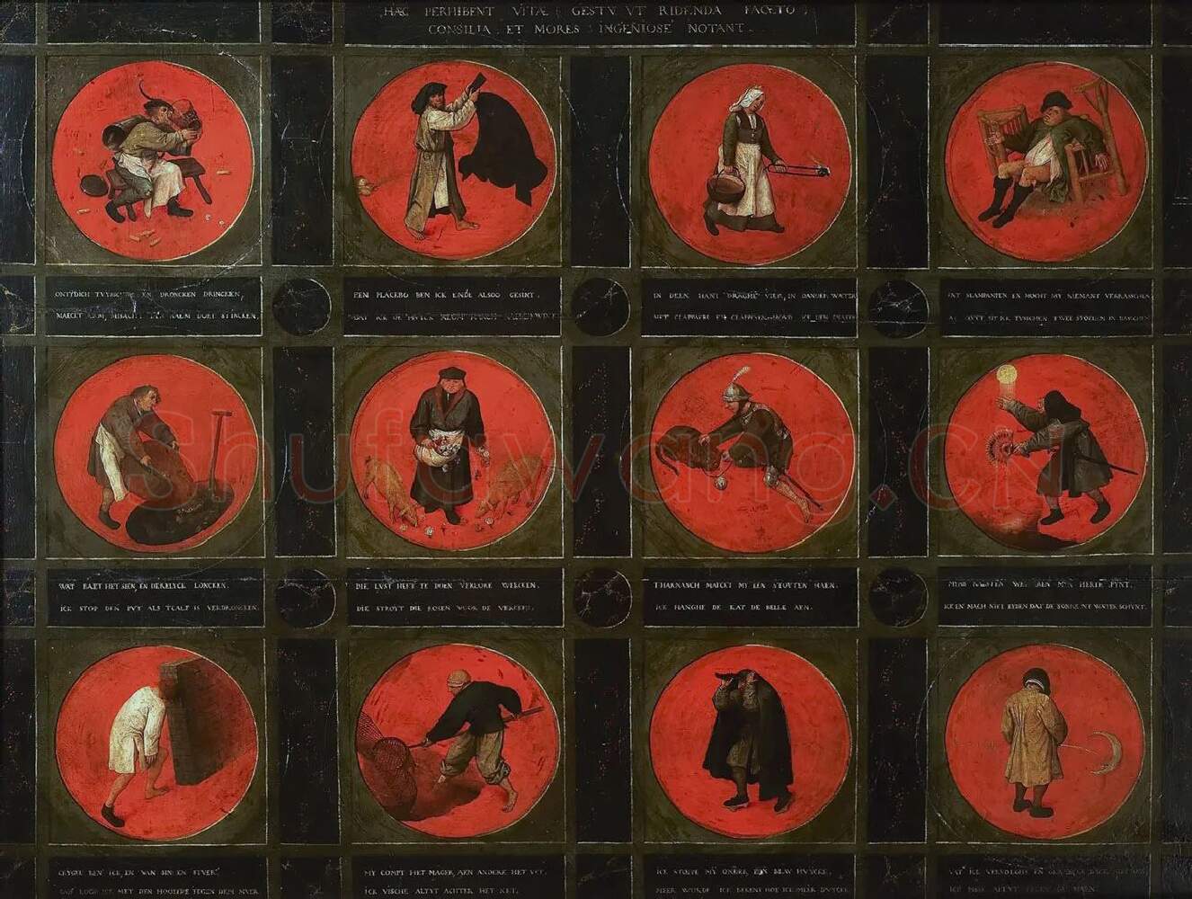 老勃鲁盖尔作品《十二箴言》高清图片