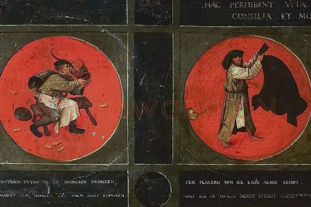 老勃鲁盖尔作品《十二箴言》局部 (1)