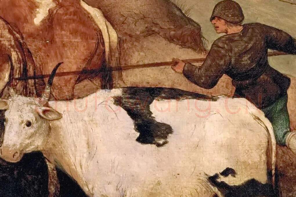 彼得·勃鲁盖尔作品《牧群归来》局部 (3)