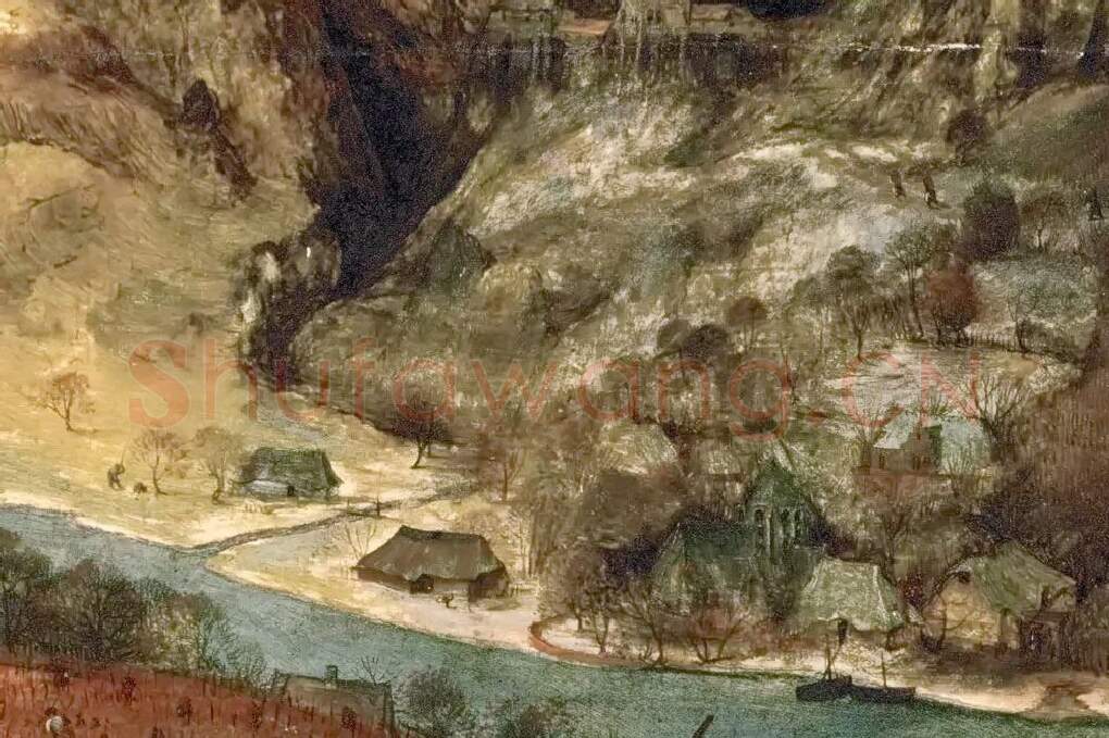 彼得·勃鲁盖尔作品《牧群归来》局部 (6)