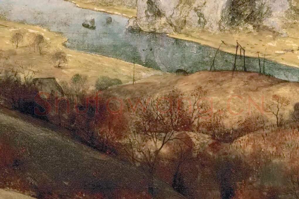 彼得·勃鲁盖尔作品《牧群归来》局部 (7)