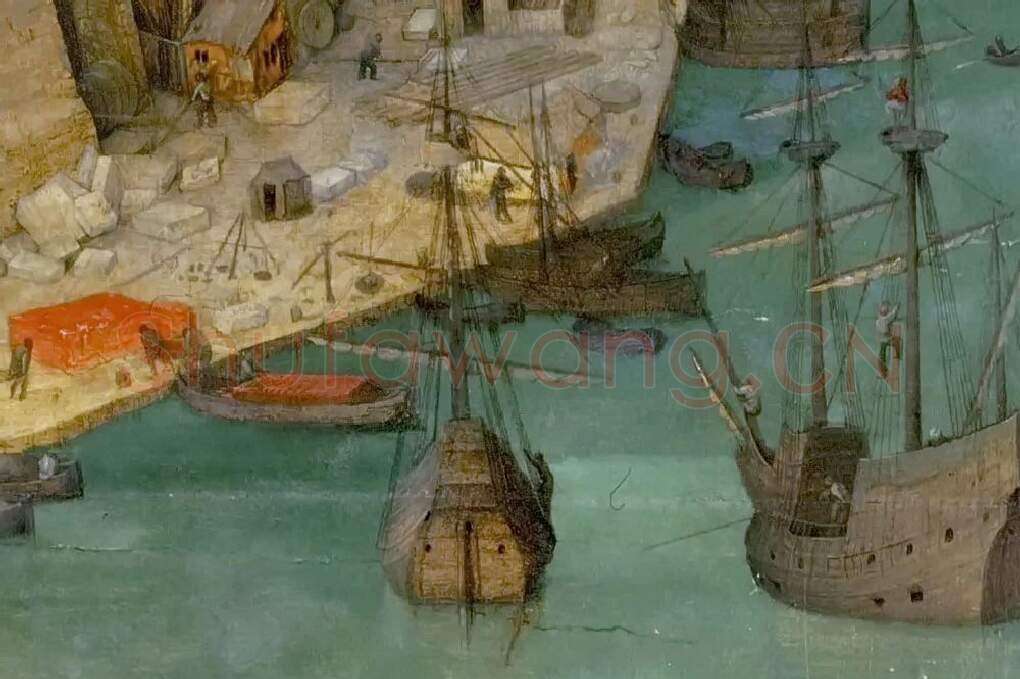 彼得·勃鲁盖尔作品《通天塔》局部 (3)