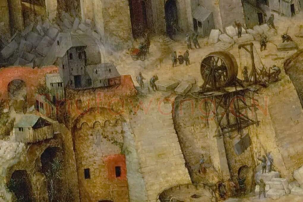 彼得·勃鲁盖尔作品《通天塔》局部 (4)