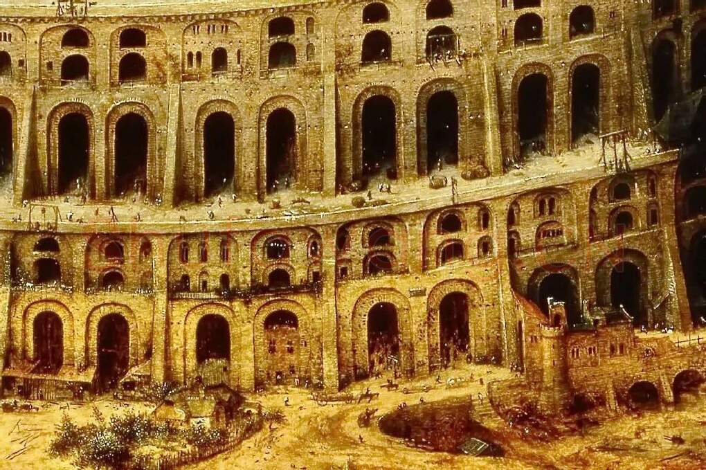 彼得·勃鲁盖尔作品《巴别塔》局部 (2)