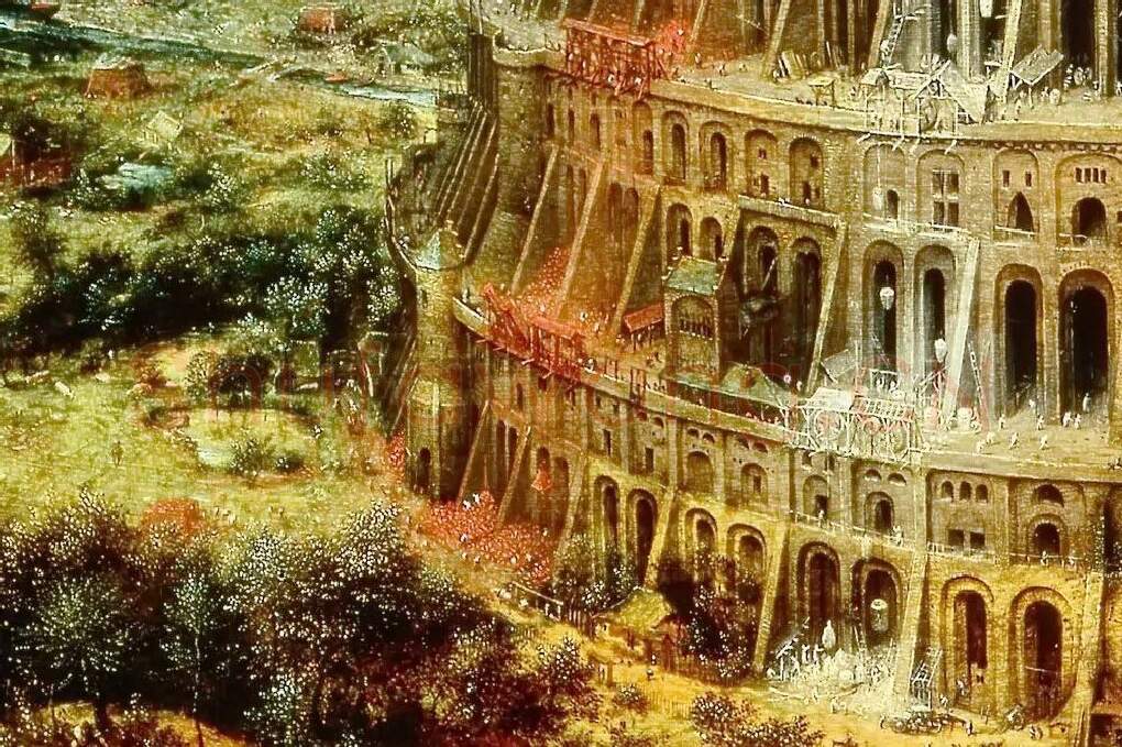 彼得·勃鲁盖尔作品《巴别塔》局部 (3)