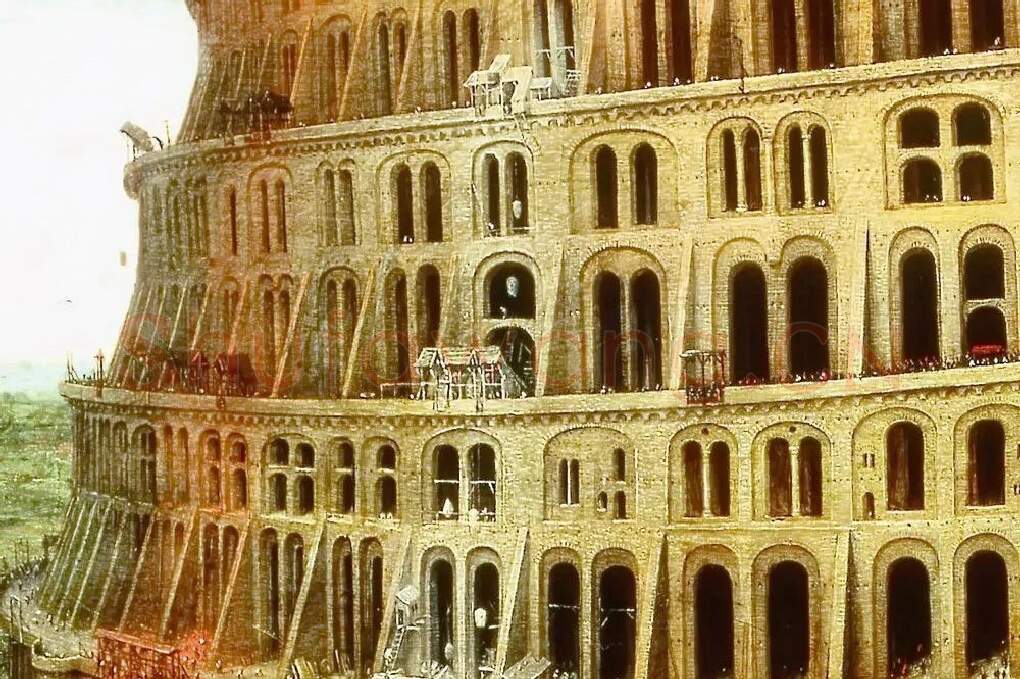 彼得·勃鲁盖尔作品《巴别塔》局部 (4)