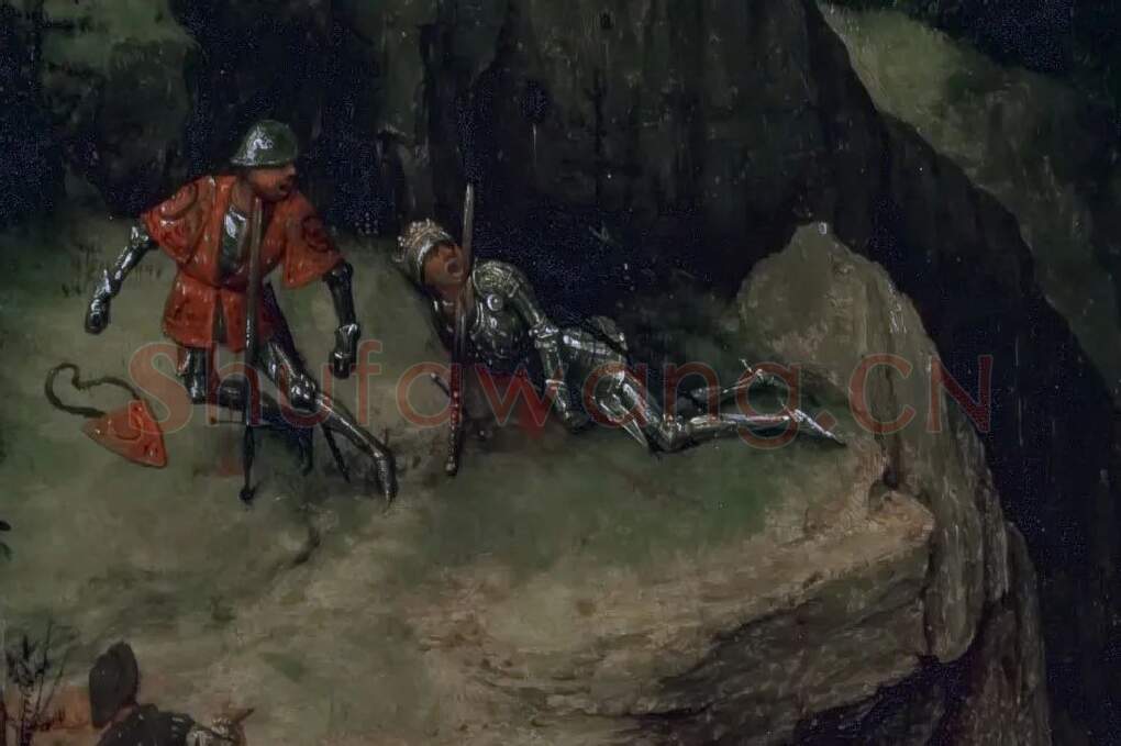 彼得·勃鲁盖尔作品《索尔的自杀》局部 (1)