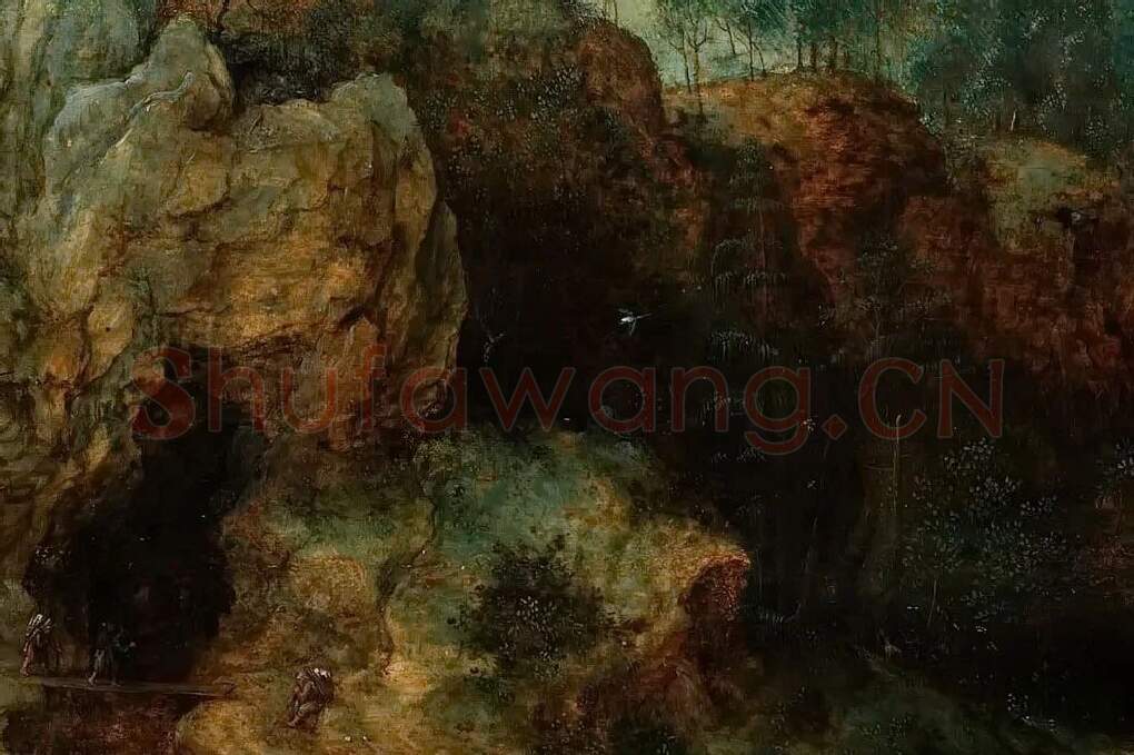 彼得·勃鲁盖尔作品《逃往埃及的风景》局部 (3)
