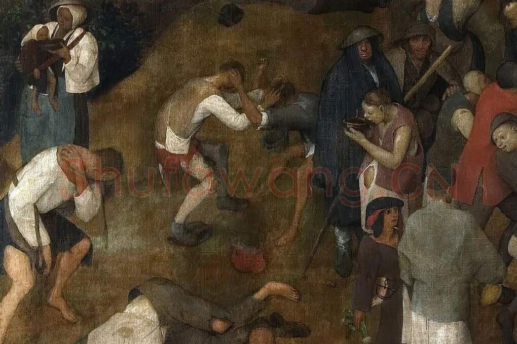 彼得·勃鲁盖尔作品《圣马丁节的葡萄酒》局部 (4)