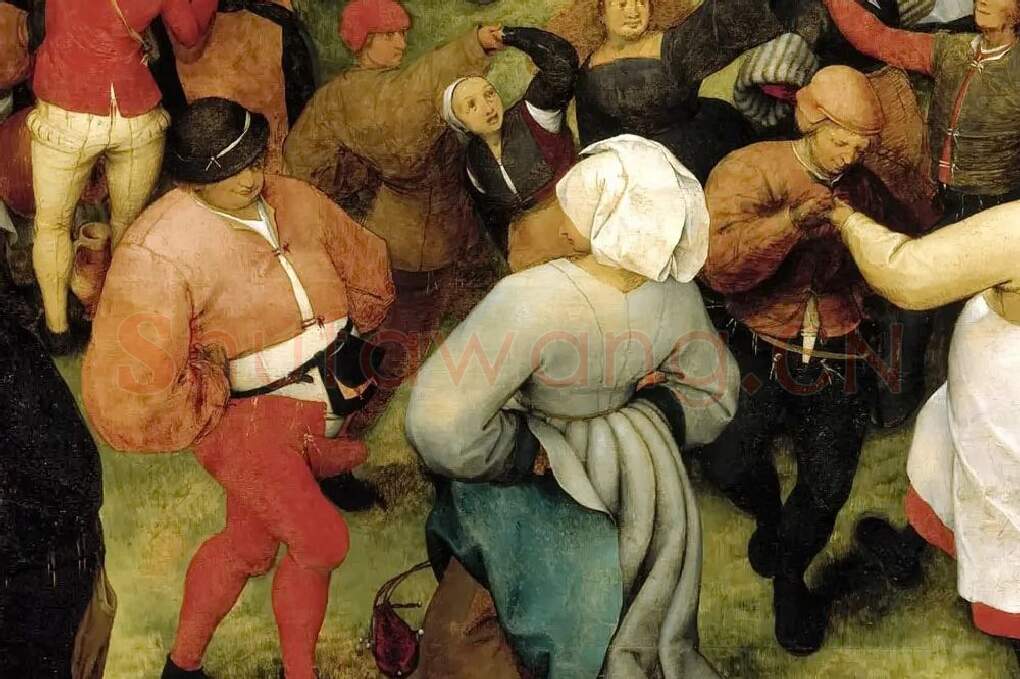 彼得·勃鲁盖尔风俗画作品《露天婚礼舞蹈》局部 (1)