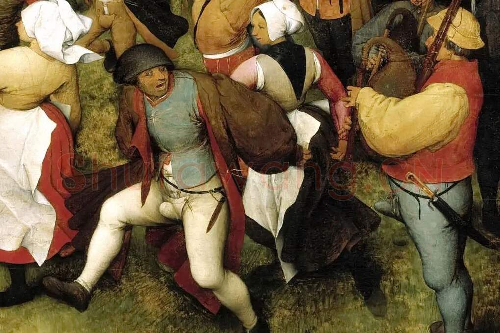 彼得·勃鲁盖尔风俗画作品《露天婚礼舞蹈》局部 (2)