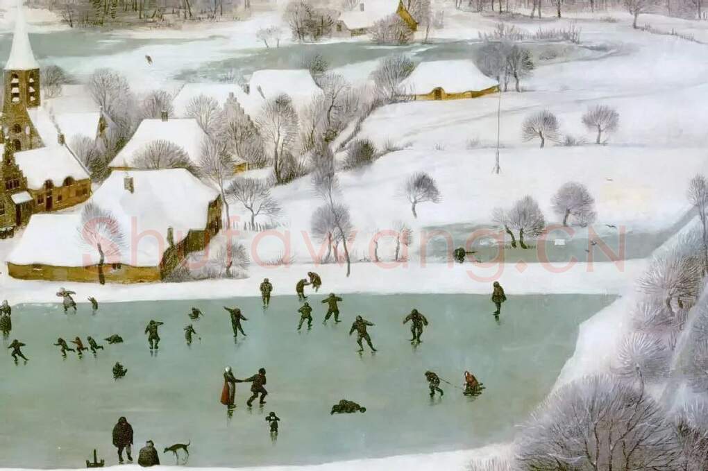 彼得·勃鲁盖尔作品《雪中猎人》局部 (4)