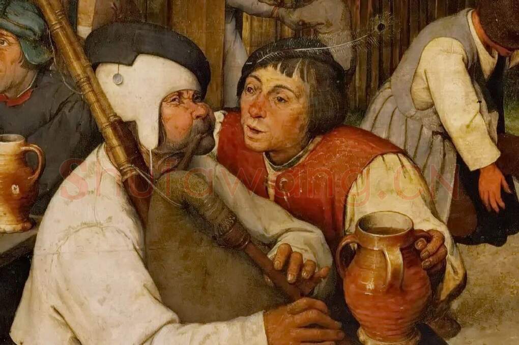 彼得·勃鲁盖尔作品《农民的舞蹈》局部 (1)