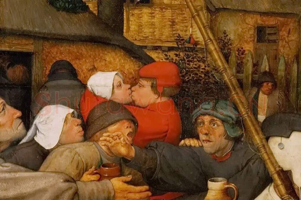 彼得·勃鲁盖尔作品《农民的舞蹈》局部 (4)