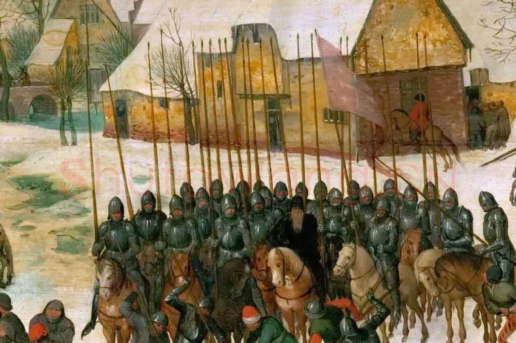 彼得·勃鲁盖尔绘画作品《伯利恒虐杀婴儿》局部 (4)