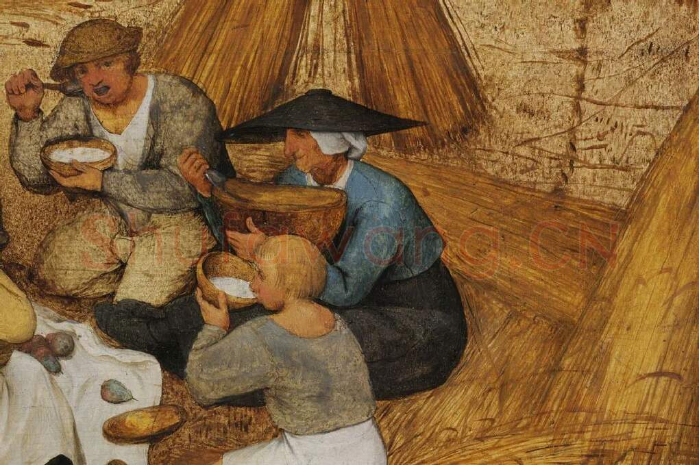 彼得·勃鲁盖尔作品《秋收》局部 (2)