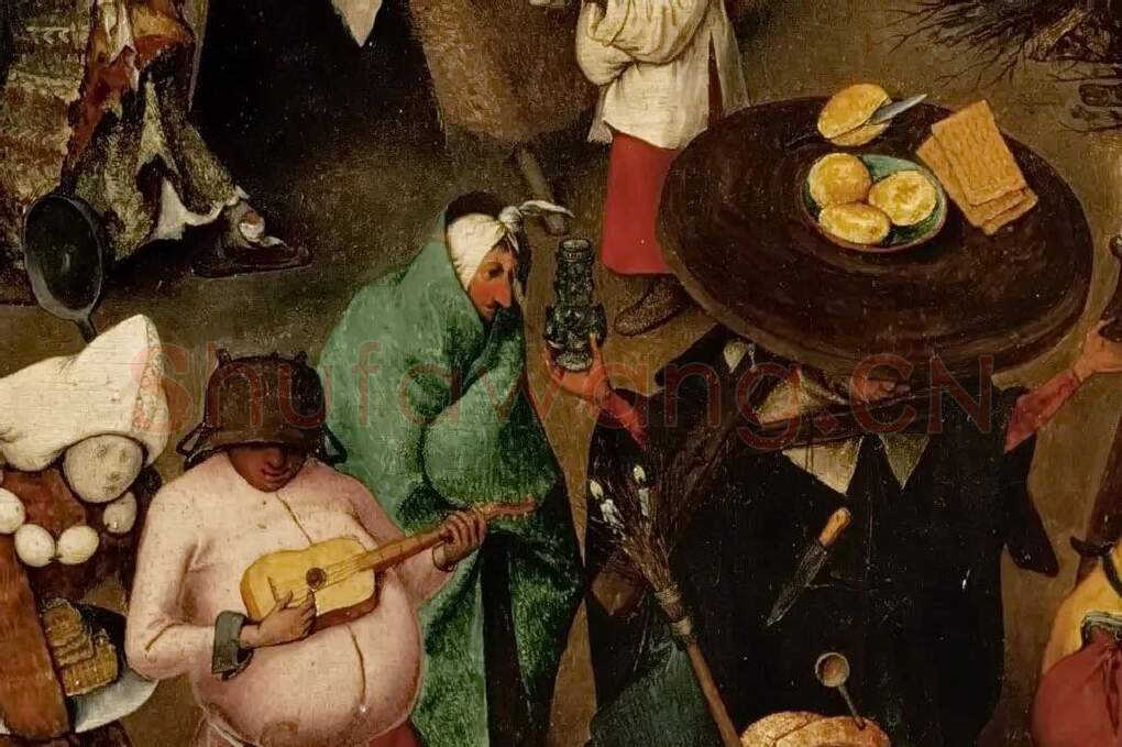 彼得·勃鲁盖尔作品《谢肉祭和四旬斋的斗争》局部 (2)