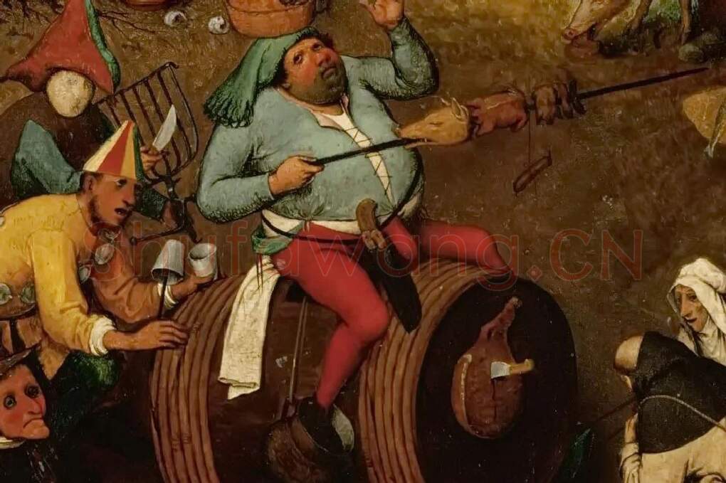 彼得·勃鲁盖尔作品《谢肉祭和四旬斋的斗争》局部 (3)