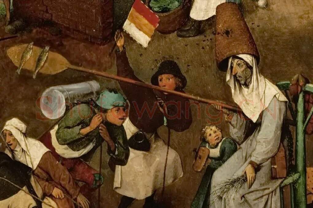 彼得·勃鲁盖尔作品《谢肉祭和四旬斋的斗争》局部 (4)