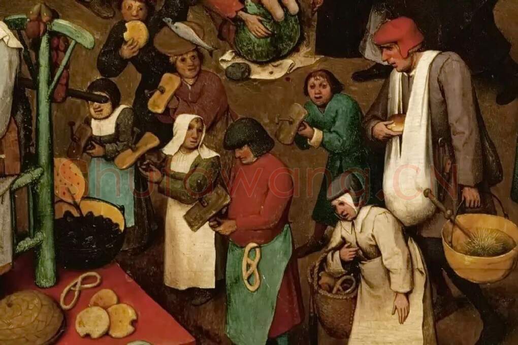 彼得·勃鲁盖尔作品《谢肉祭和四旬斋的斗争》局部 (5)