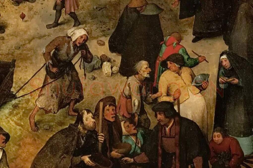 彼得·勃鲁盖尔作品《谢肉祭和四旬斋的斗争》局部 (6)