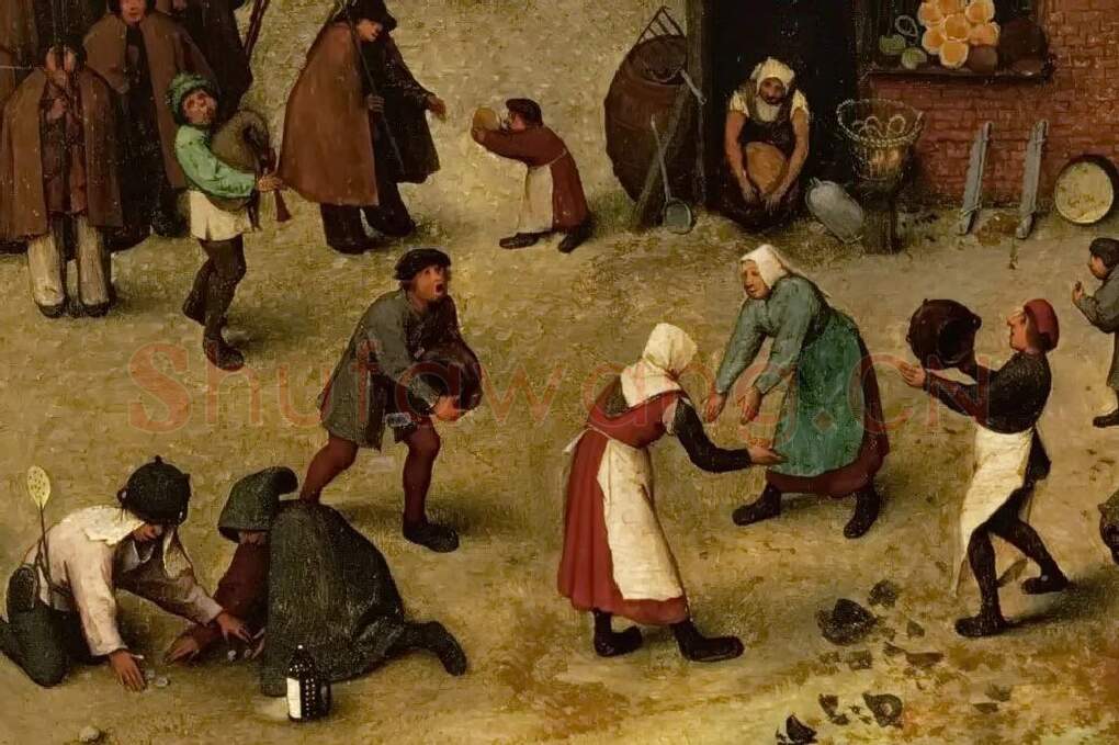 彼得·勃鲁盖尔作品《谢肉祭和四旬斋的斗争》局部 (8)