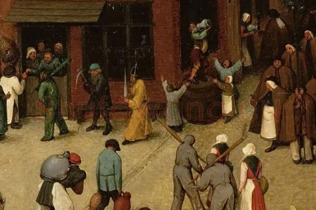 彼得·勃鲁盖尔作品《谢肉祭和四旬斋的斗争》局部 (9)