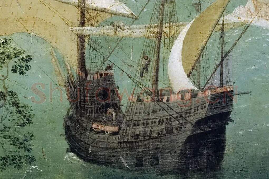 彼得·勃鲁盖尔作品《伊卡洛斯的坠落》局部 (4)