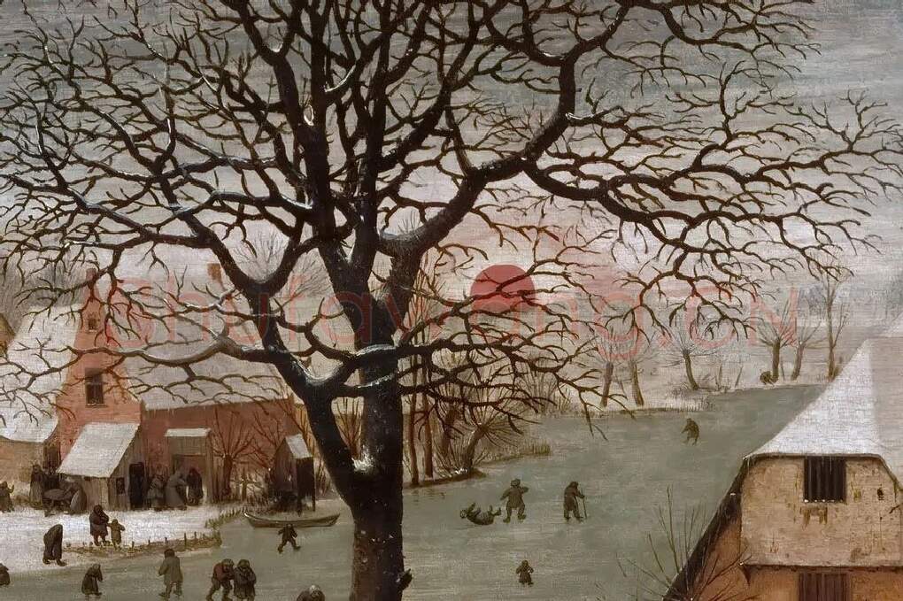 彼得·勃鲁盖尔油画作品《伯利恒人口普查》局部 (7)