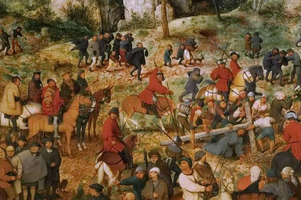 彼得·勃鲁盖尔作品《基督受难》局部 (4)