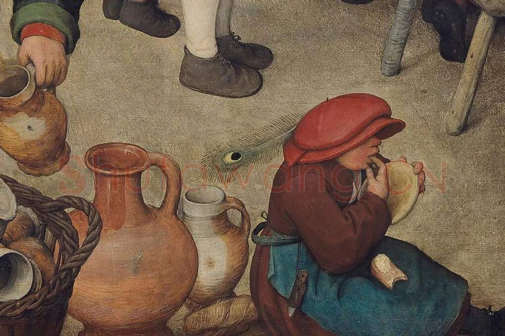 彼得·勃鲁盖尔作品《农民的婚礼》局部 (4)