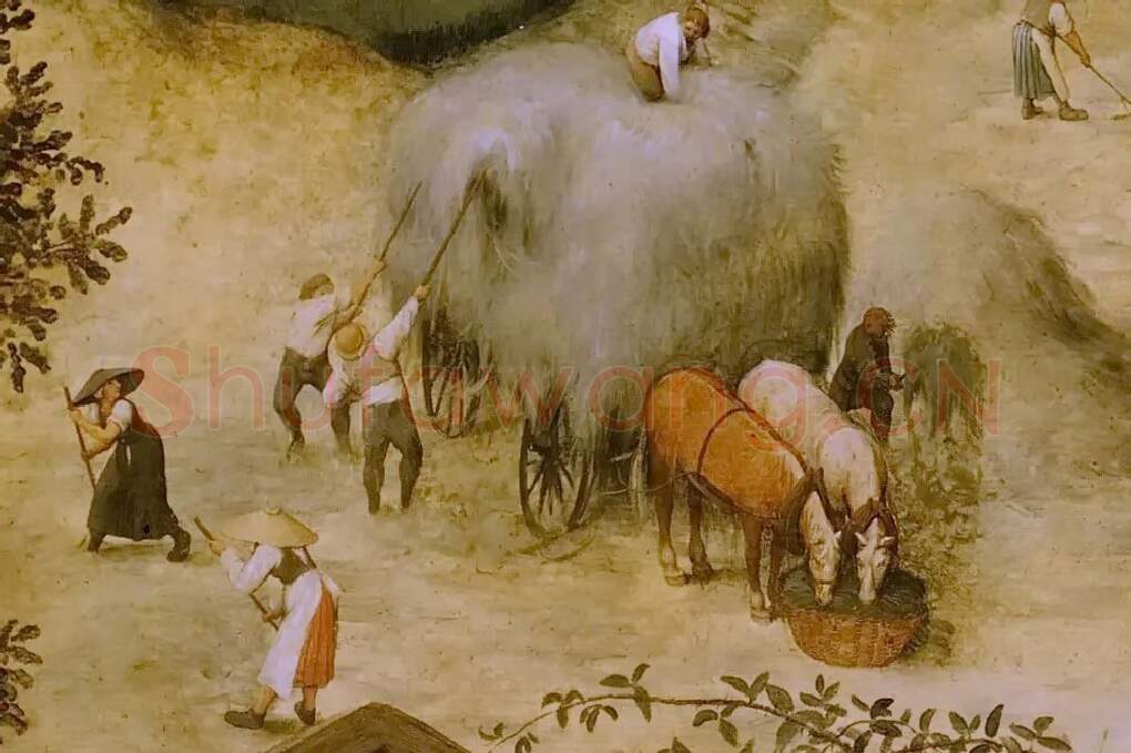 老勃鲁盖尔作品农场劳作的农民局部 (2)