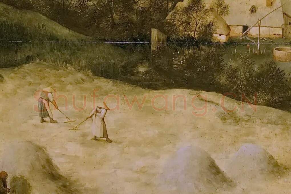 老勃鲁盖尔作品农场劳作的农民局部 (5)